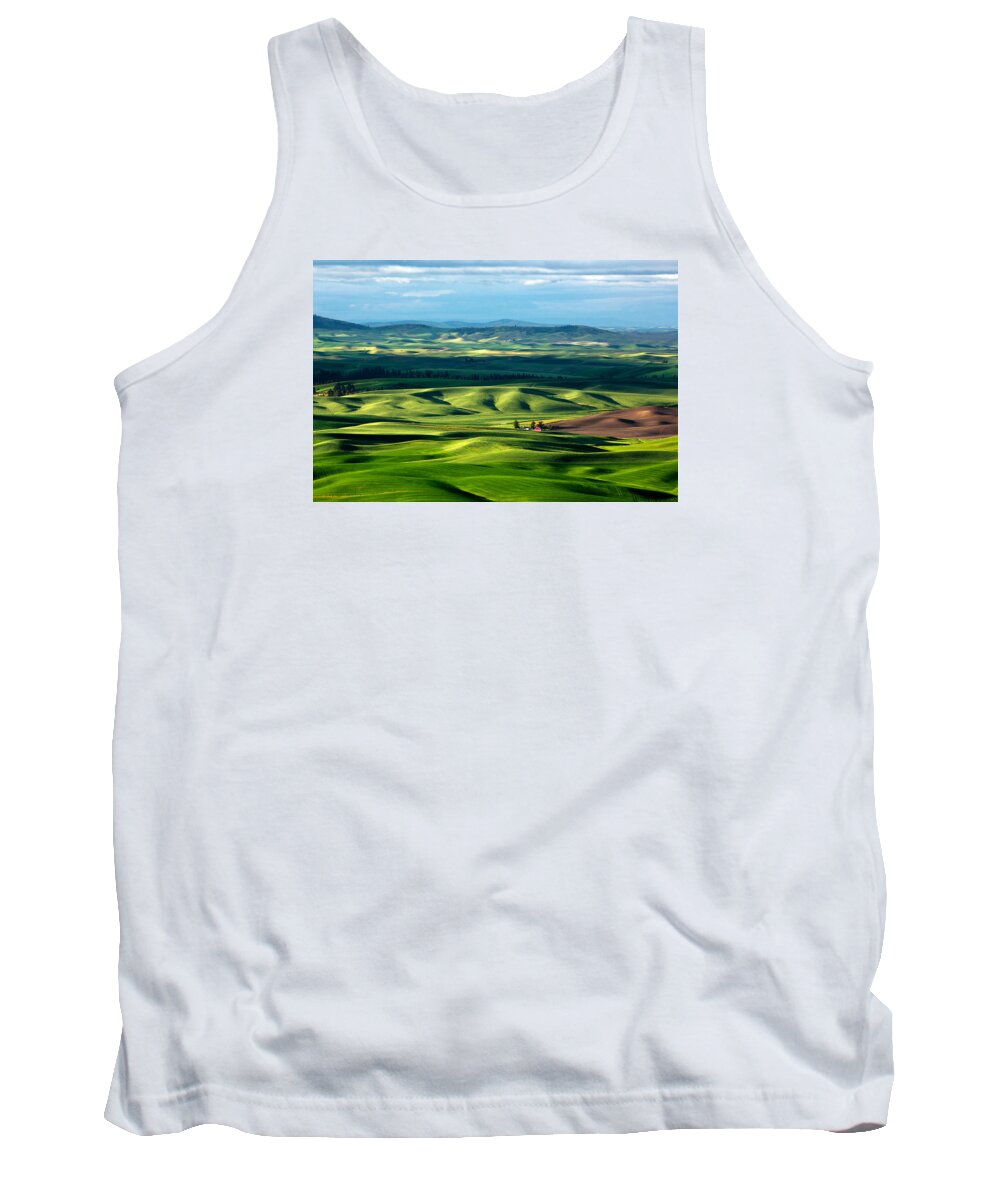 Wheat Tank Top featuring the photograph Splendid Fields by Todd Klassy