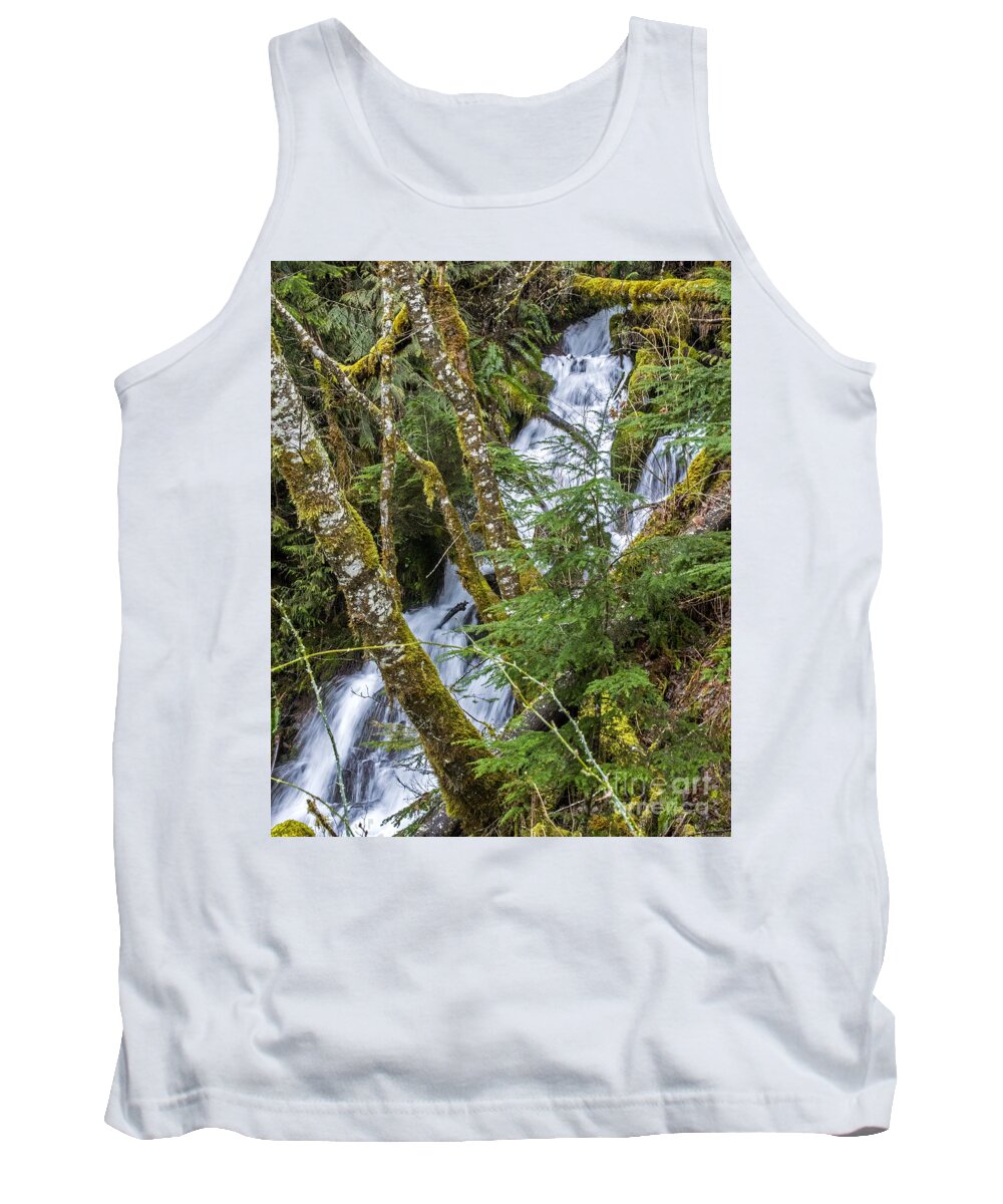 Streams Tank Top featuring the photograph Spring Cascade by Chuck Flewelling