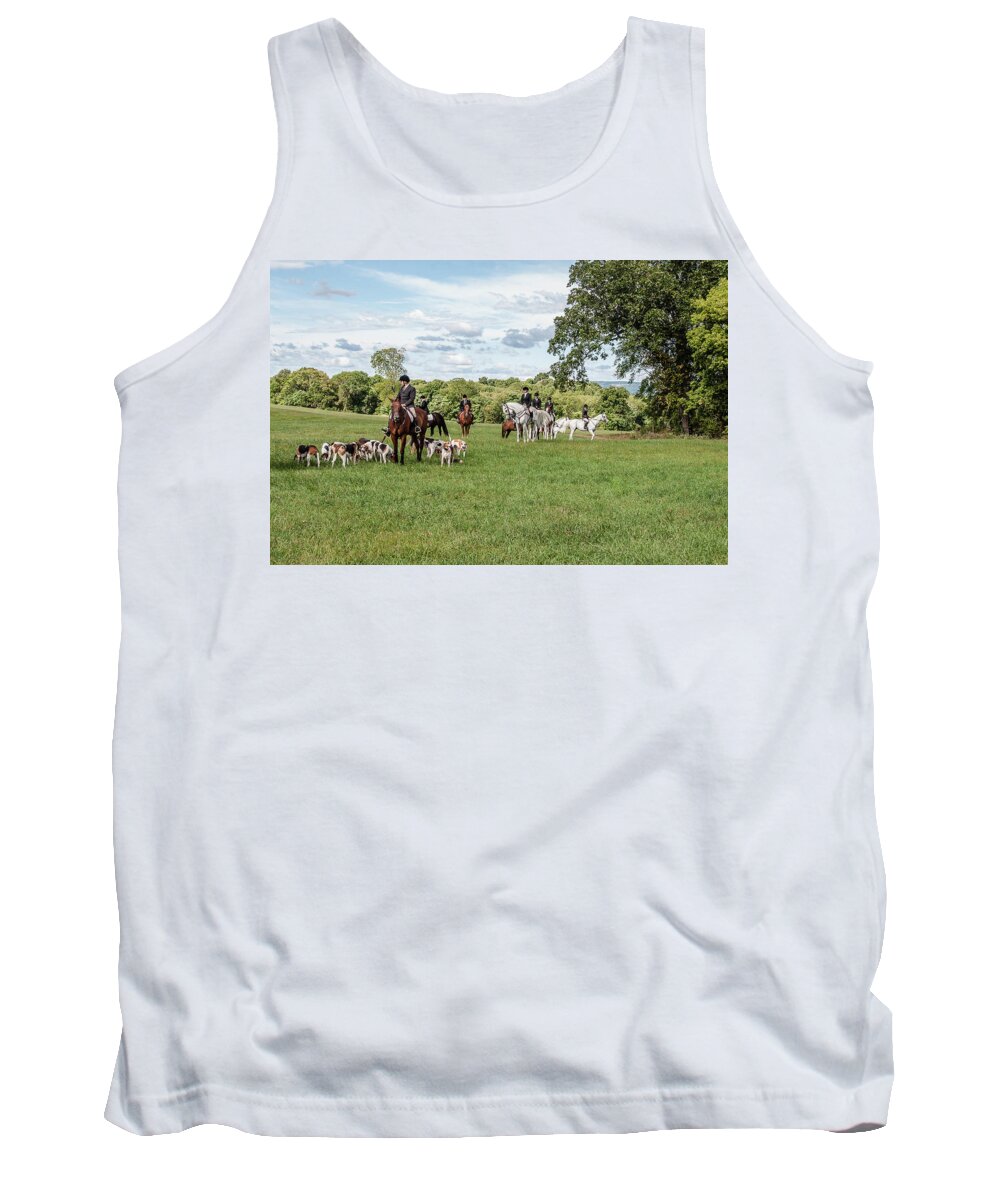 Hunt Tank Top featuring the photograph Spring Valley Hounds by Pamela Taylor