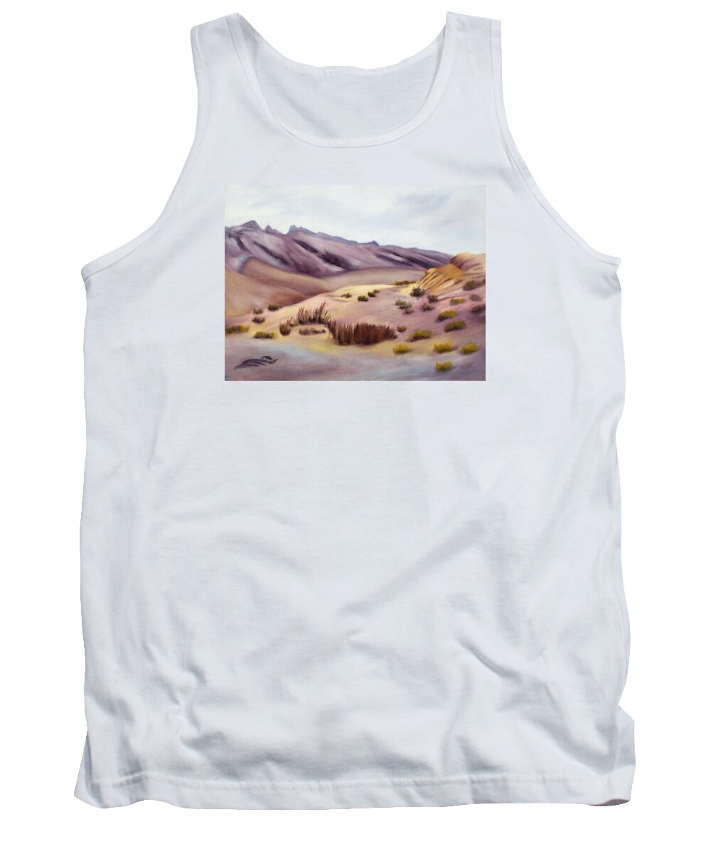 Plein-air Tank Top featuring the painting Soft Light of the San Rafael Swell by Sandi Snead