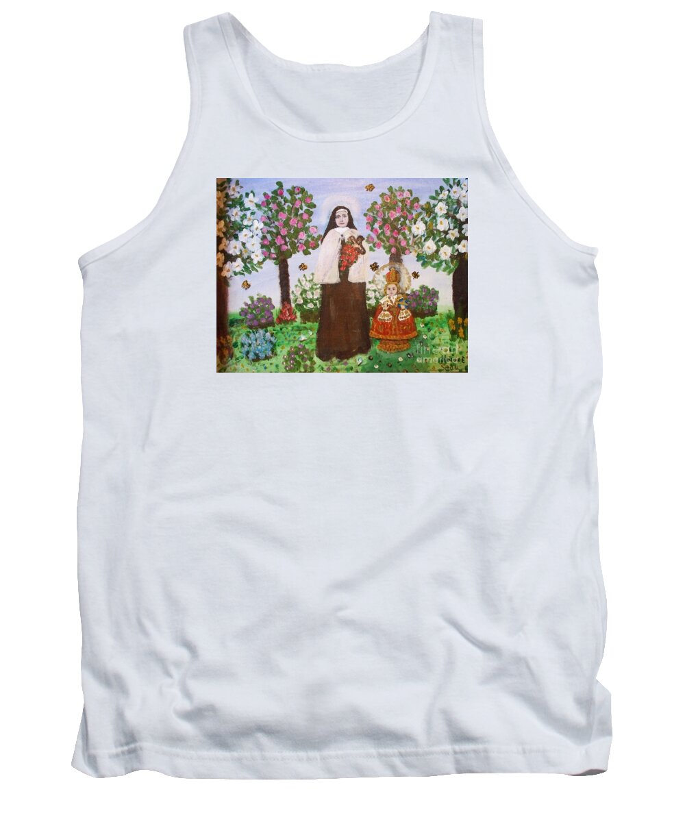 St. Therese And The Infant Jesus Tank Top featuring the painting St. Therese and The Infant Jesus by Seaux-N-Seau Soileau
