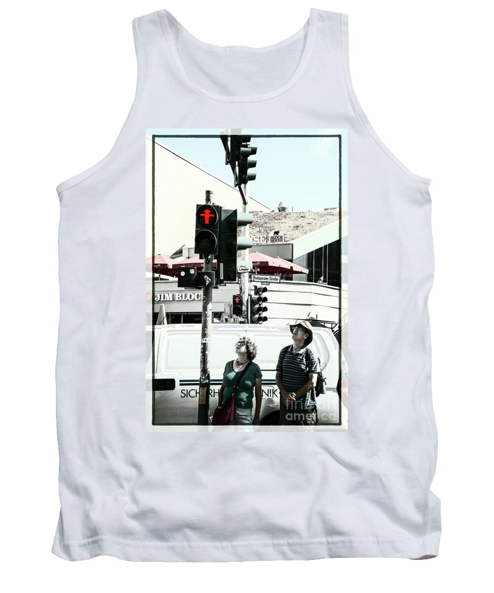 Ampelmanchen Tank Top featuring the photograph Stop  right now by Rob Hawkins