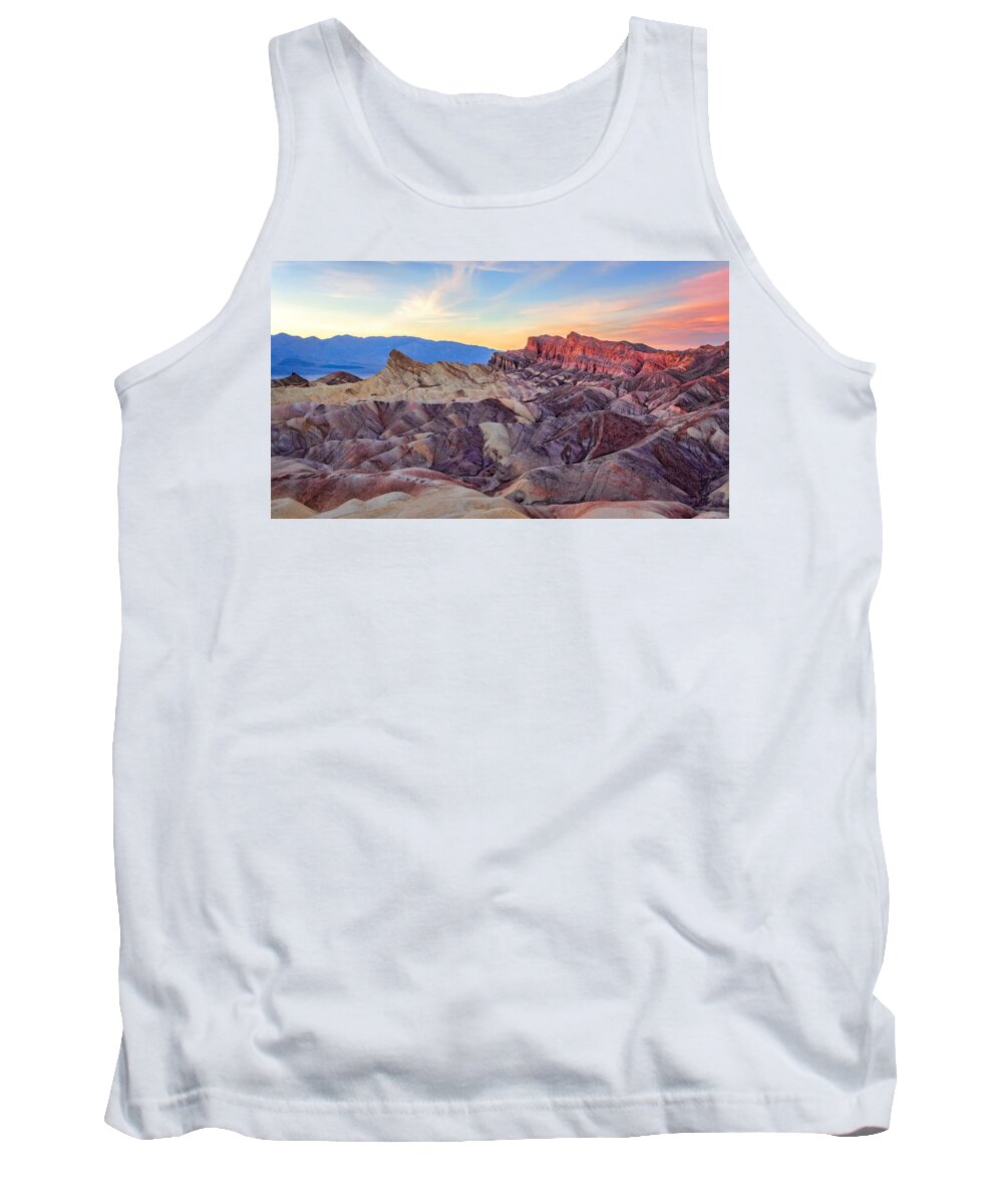 Death Valley Tank Top featuring the photograph Striated Erosion by Rick Wicker