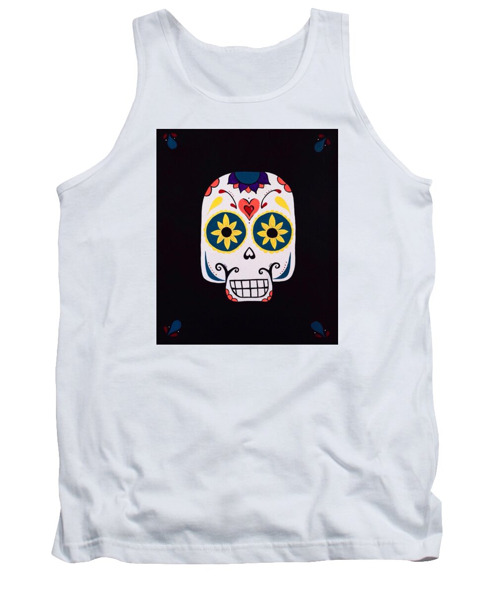 Sugarskull Tank Top featuring the photograph Sugar Skull by Annie Walczyk