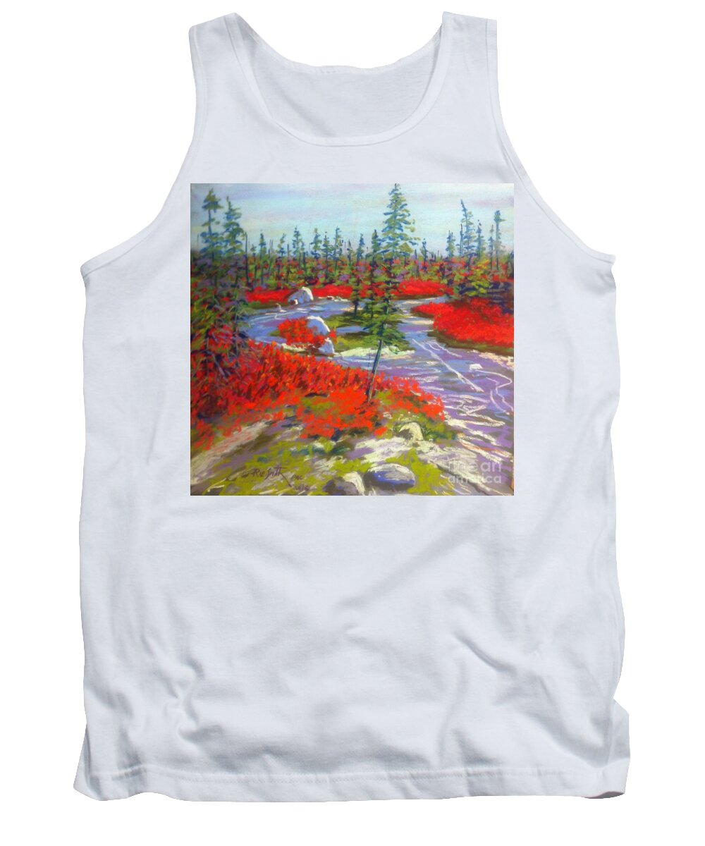 Pastels Tank Top featuring the pastel Susie Lake Barrens by Rae Smith
