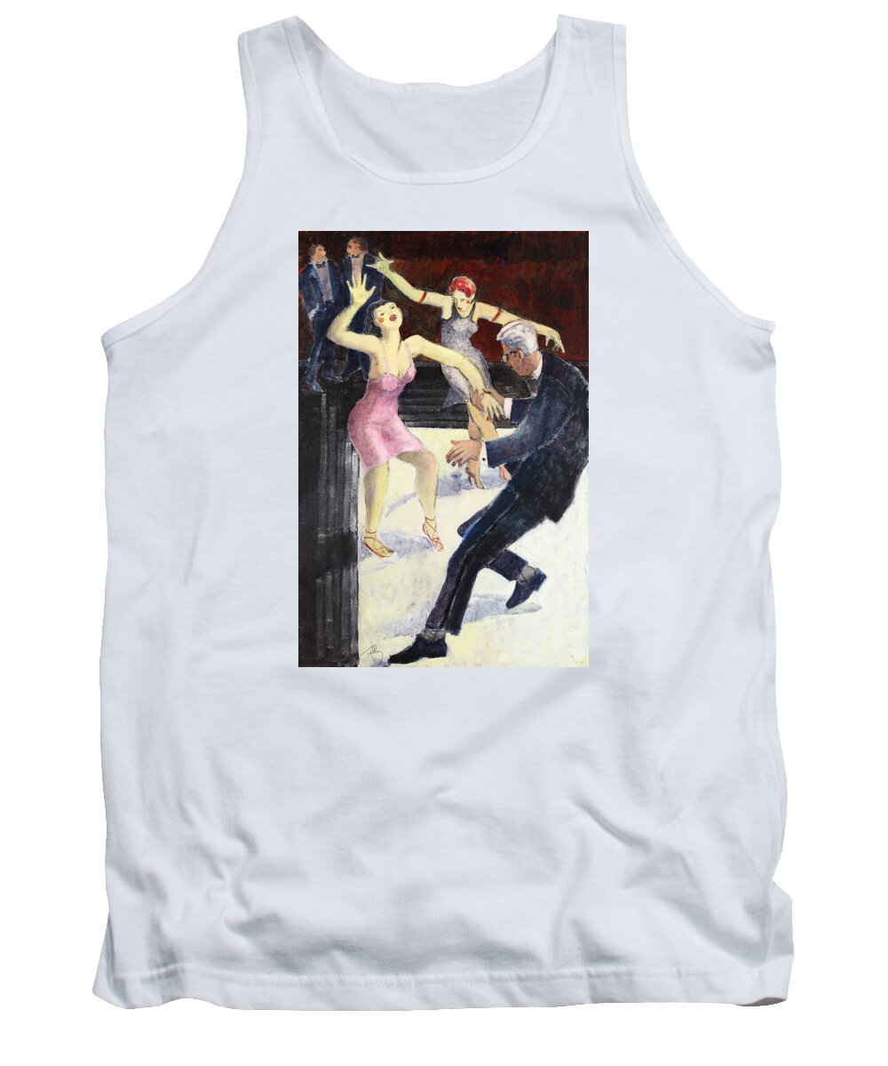 Dance Tank Top featuring the painting Swing by Thomas Tribby