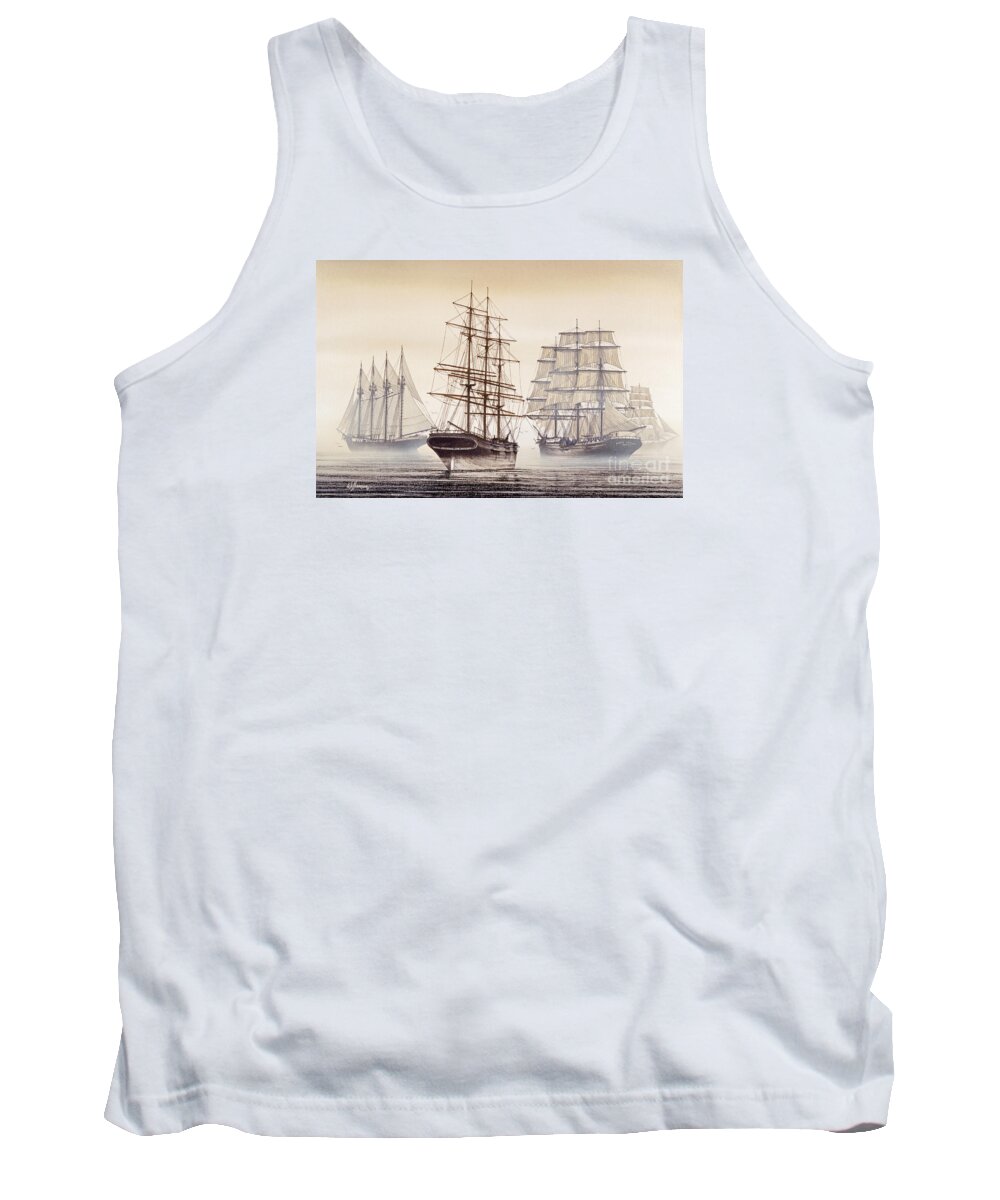 Ships Tank Top featuring the painting Tall Ships by James Williamson