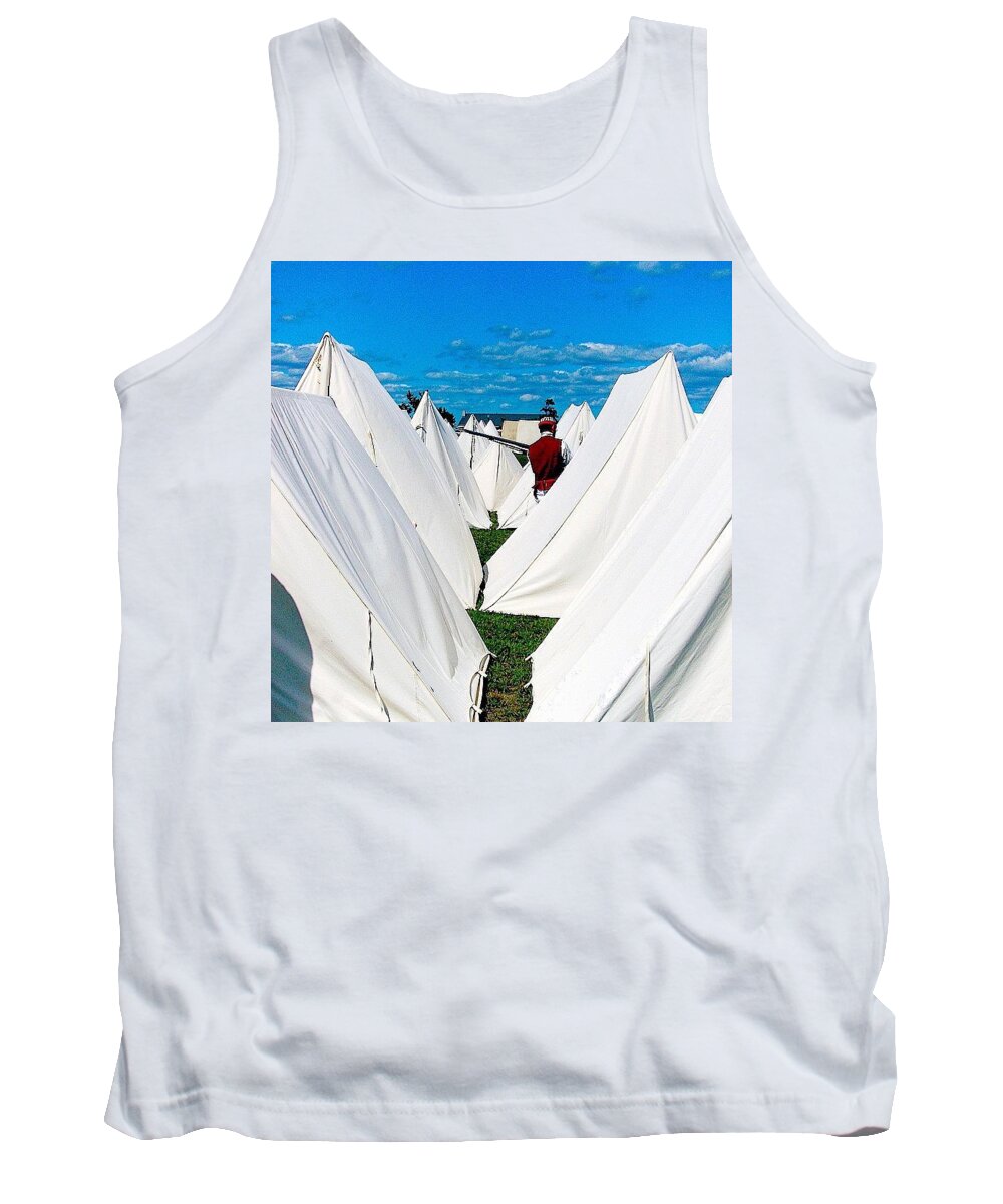 Tents Tank Top featuring the photograph Field Of Tents by Kate Arsenault 
