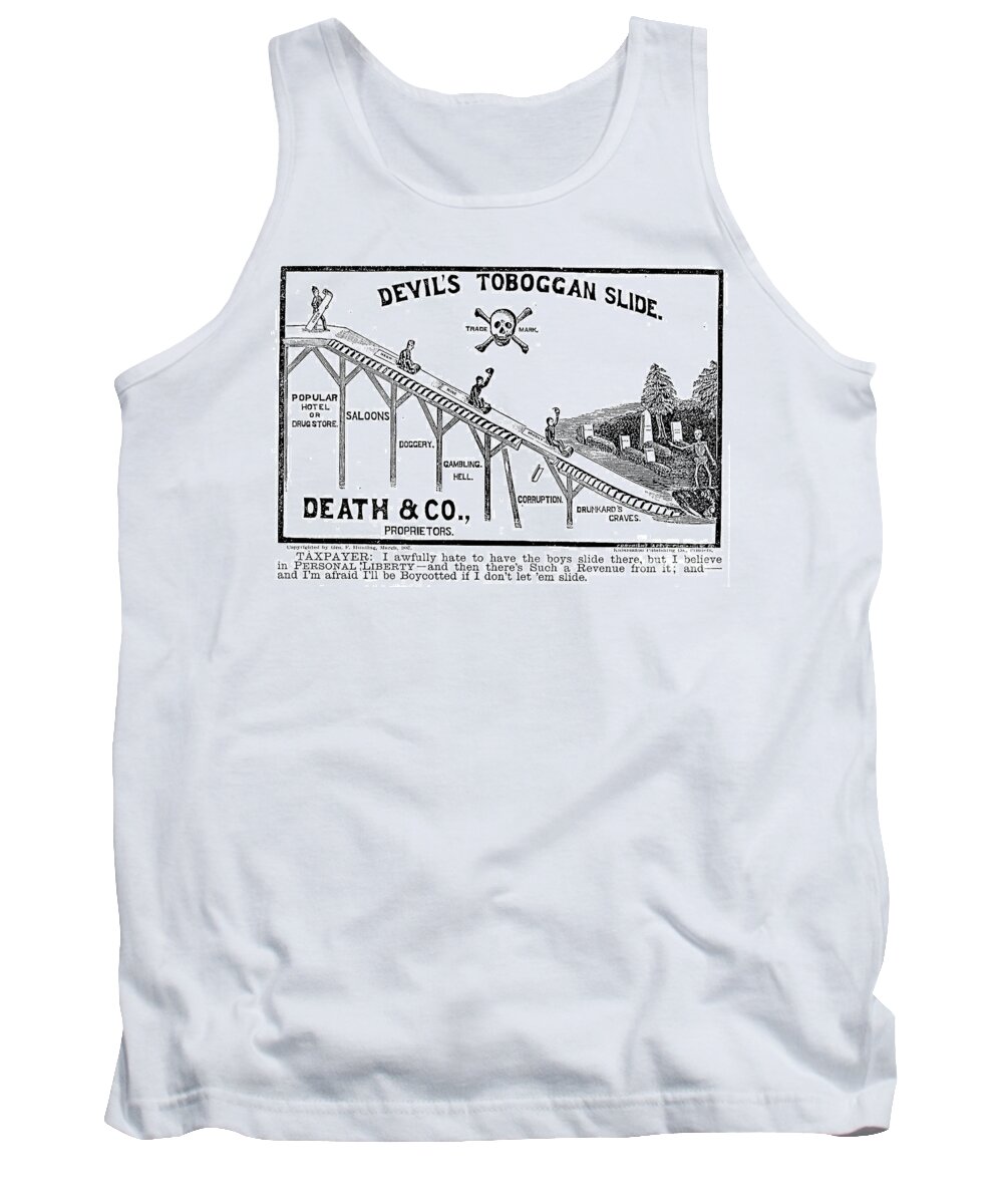 1887 Tank Top featuring the drawing Temperance Movement 1887 by Granger
