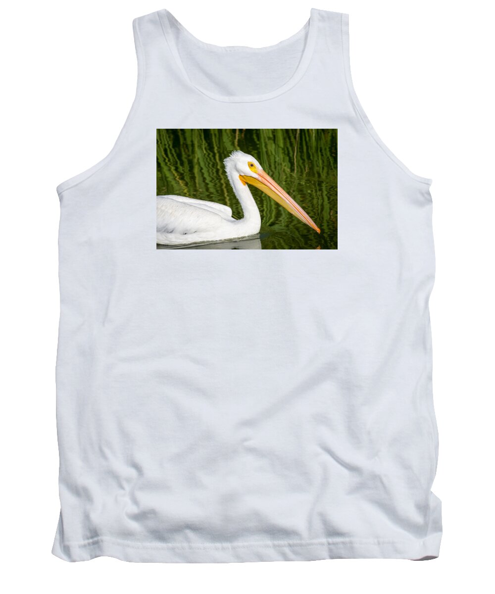 American Tank Top featuring the photograph The American White Pelican by Debra Martz