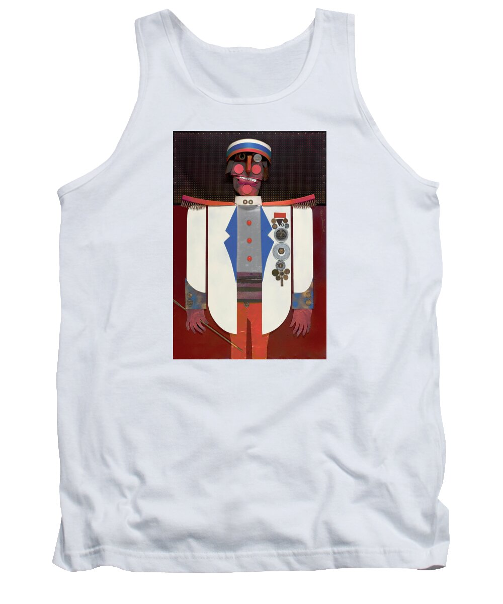 Abstract Art Tank Top featuring the painting The Commander by Bob Coonts