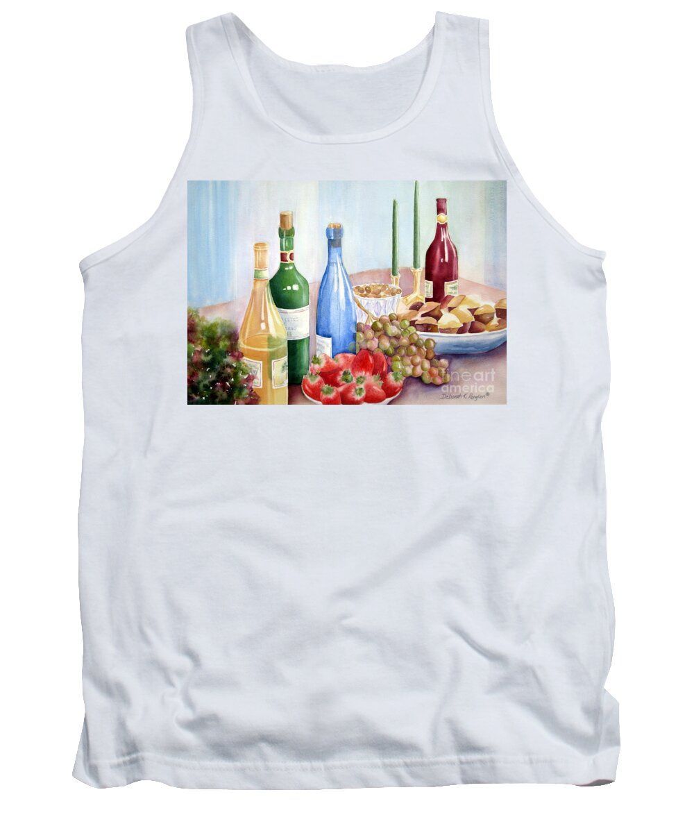 Feast Tank Top featuring the painting The Feast by Deborah Ronglien
