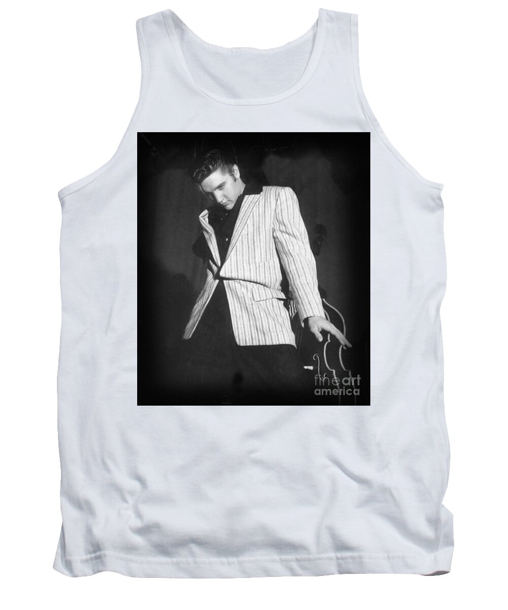 Elvis Tank Top featuring the photograph The King Rocks On XIII by Al Bourassa