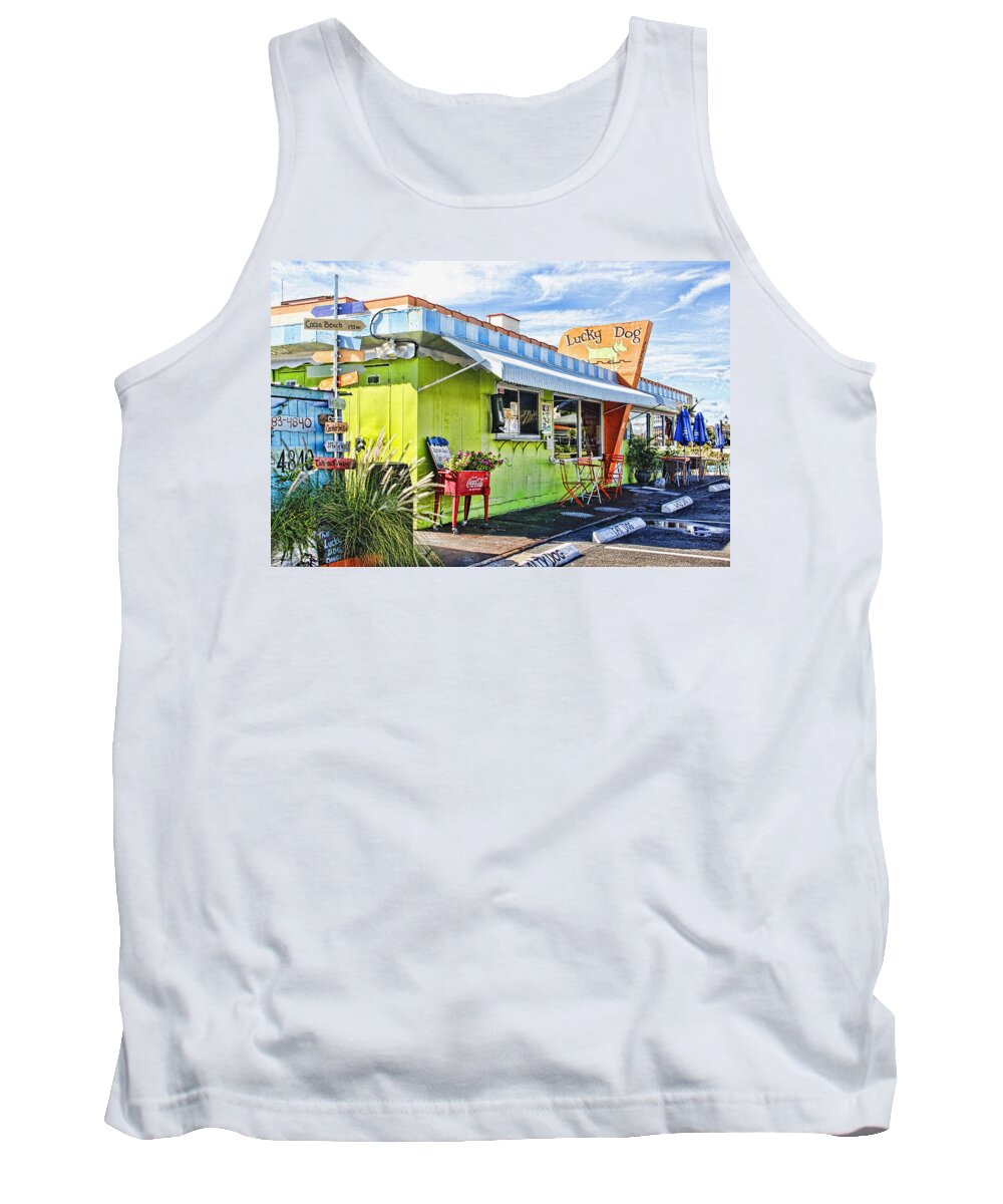 Lucky Dog Diner Tank Top featuring the photograph The Lucky Dog Diner by HH Photography of Florida