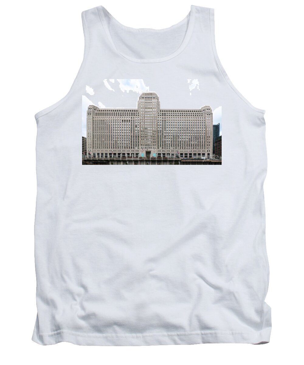 The Merchandise Mart Tank Top featuring the photograph The Merchandise Mart by Jackson Pearson