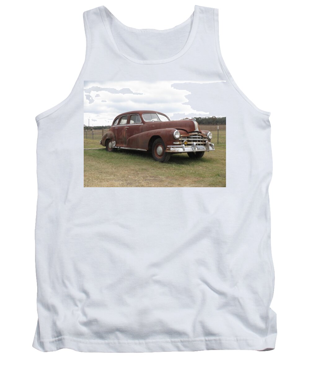 Pontiac Tank Top featuring the photograph The Silver Streak - Rusted by Cindy Clements
