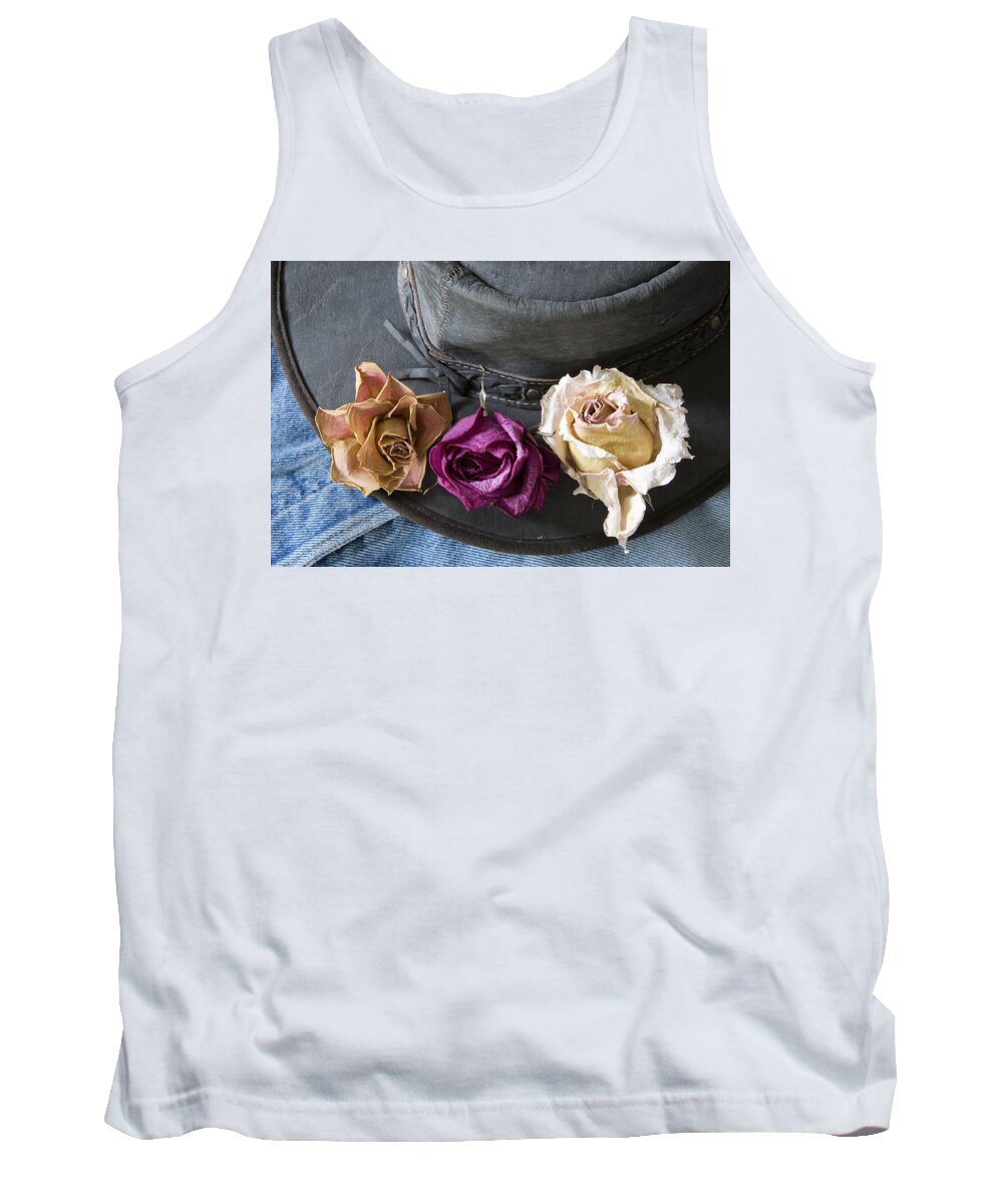 Rose Tank Top featuring the photograph The Three Graces And The Hat by Jean-luc Bohin