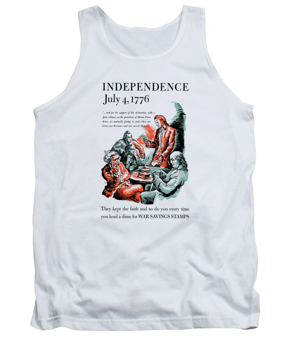 Wwii Tank Top featuring the mixed media They Kept The Faith - WW2 by War Is Hell Store