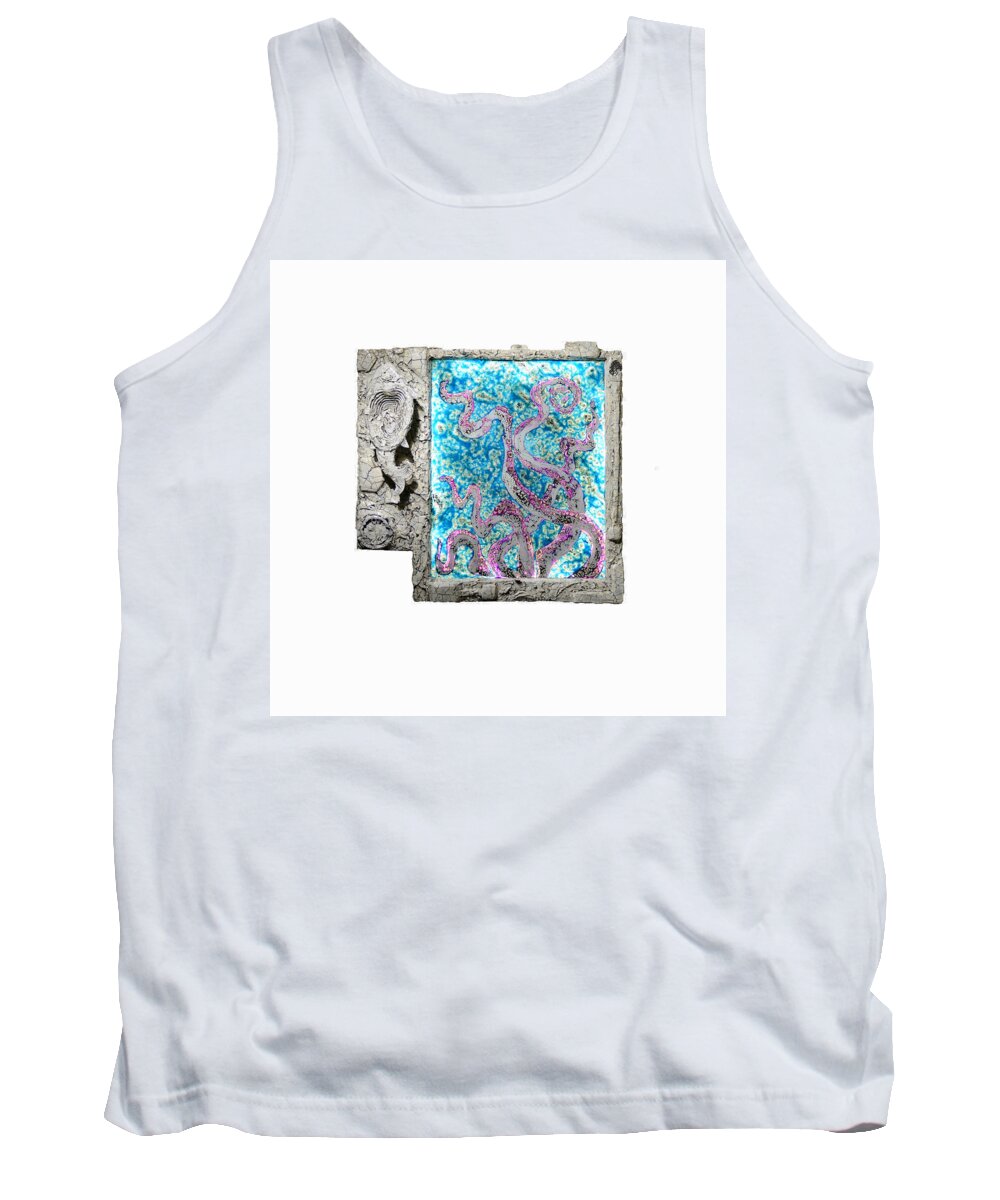 Sea Tank Top featuring the sculpture Things of the Sea by Christopher Schranck