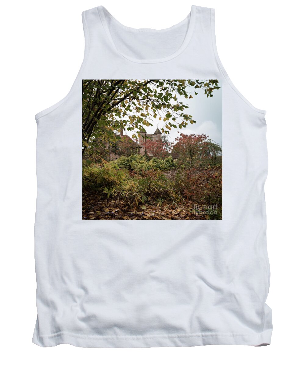 Russet Tank Top featuring the photograph Through Leaves, Sissinghurst Castle Gardens by Perry Rodriguez