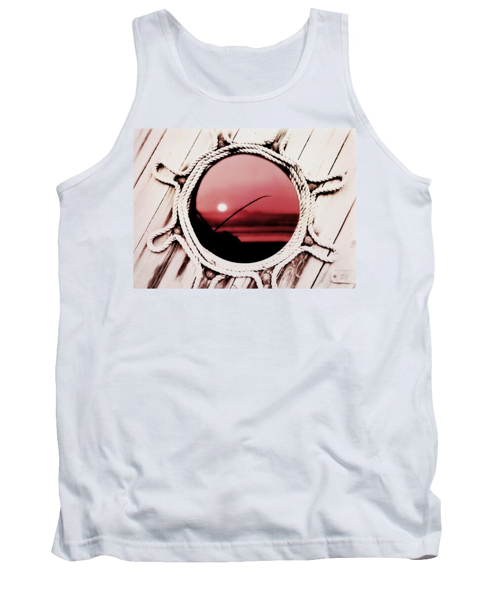 Oregon Coast Tank Top featuring the photograph Through the Porthole by Micki Findlay