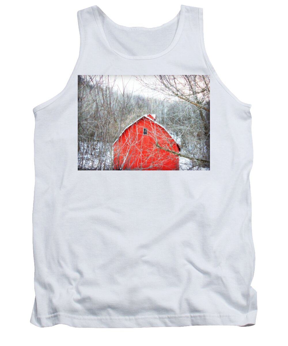 Barn Tank Top featuring the photograph Through the Woods by Julie Hamilton