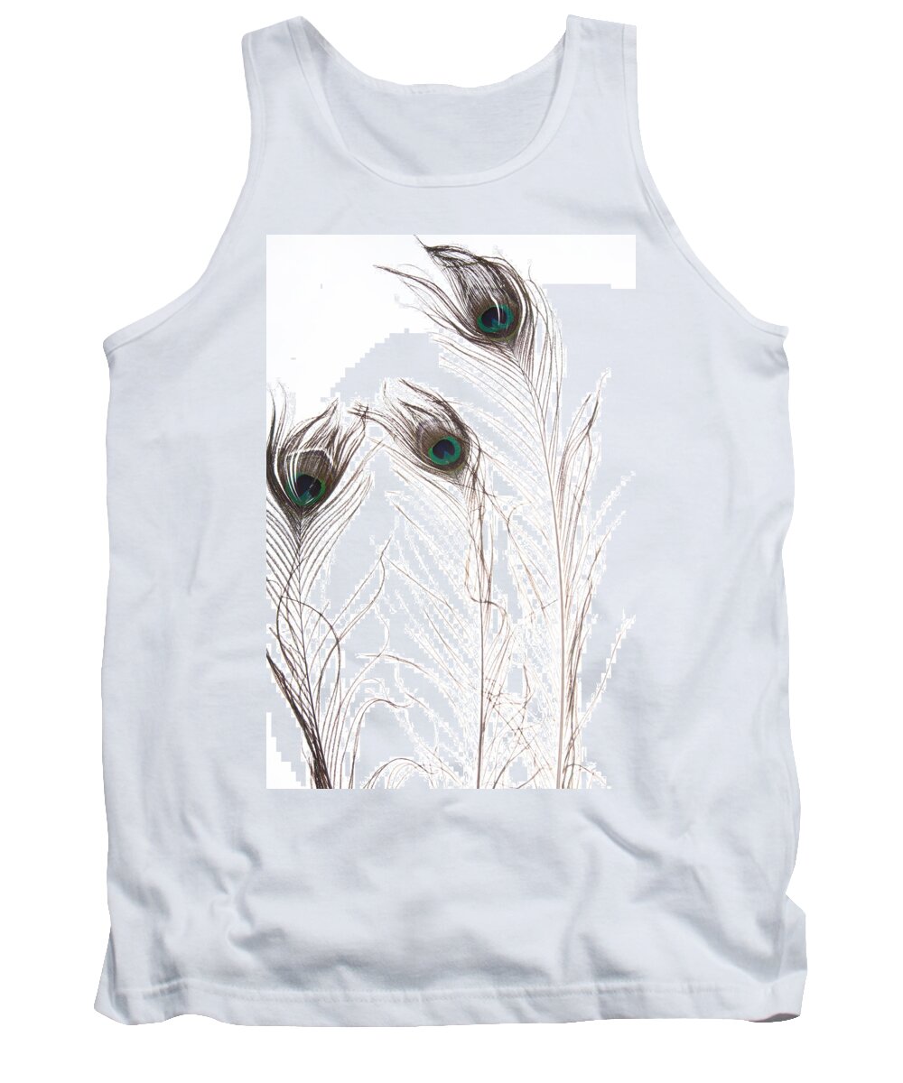 Peacock Tank Top featuring the photograph Tickles series image 1 by Monte Arnold