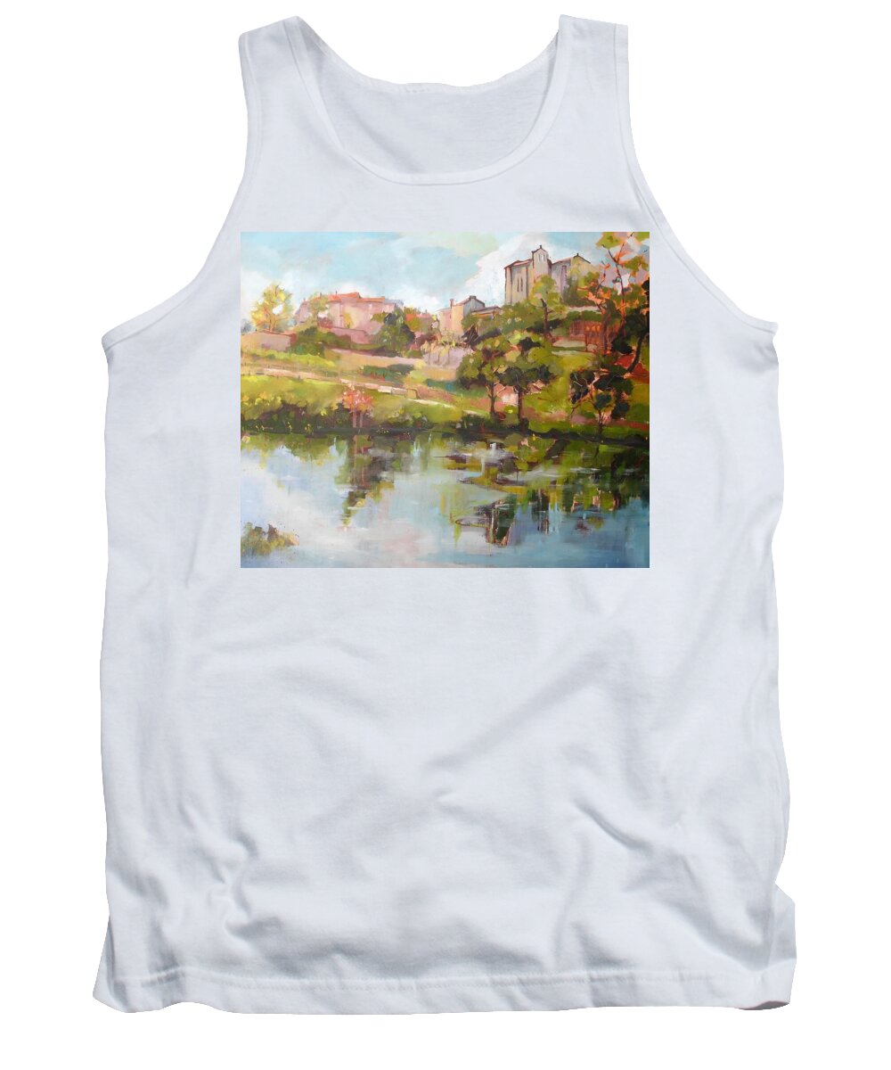 Plein Air Contest On 11 And 12 Juin 2016. 2nd Place Tank Top featuring the painting Tiffauge by Kim PARDON