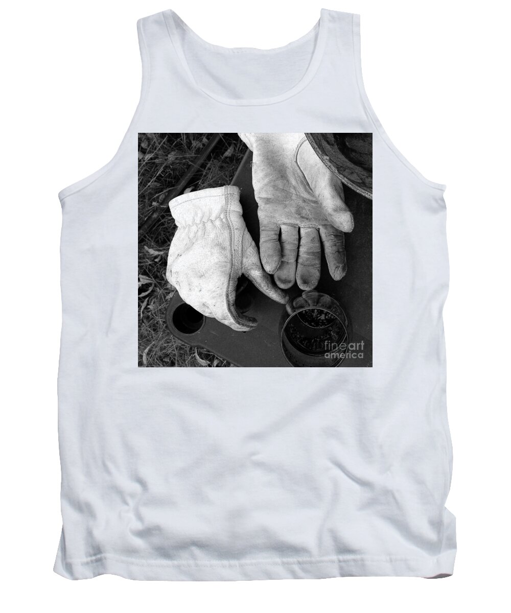 White Leather Gloves Tank Top featuring the photograph Reward by Rosanne Licciardi
