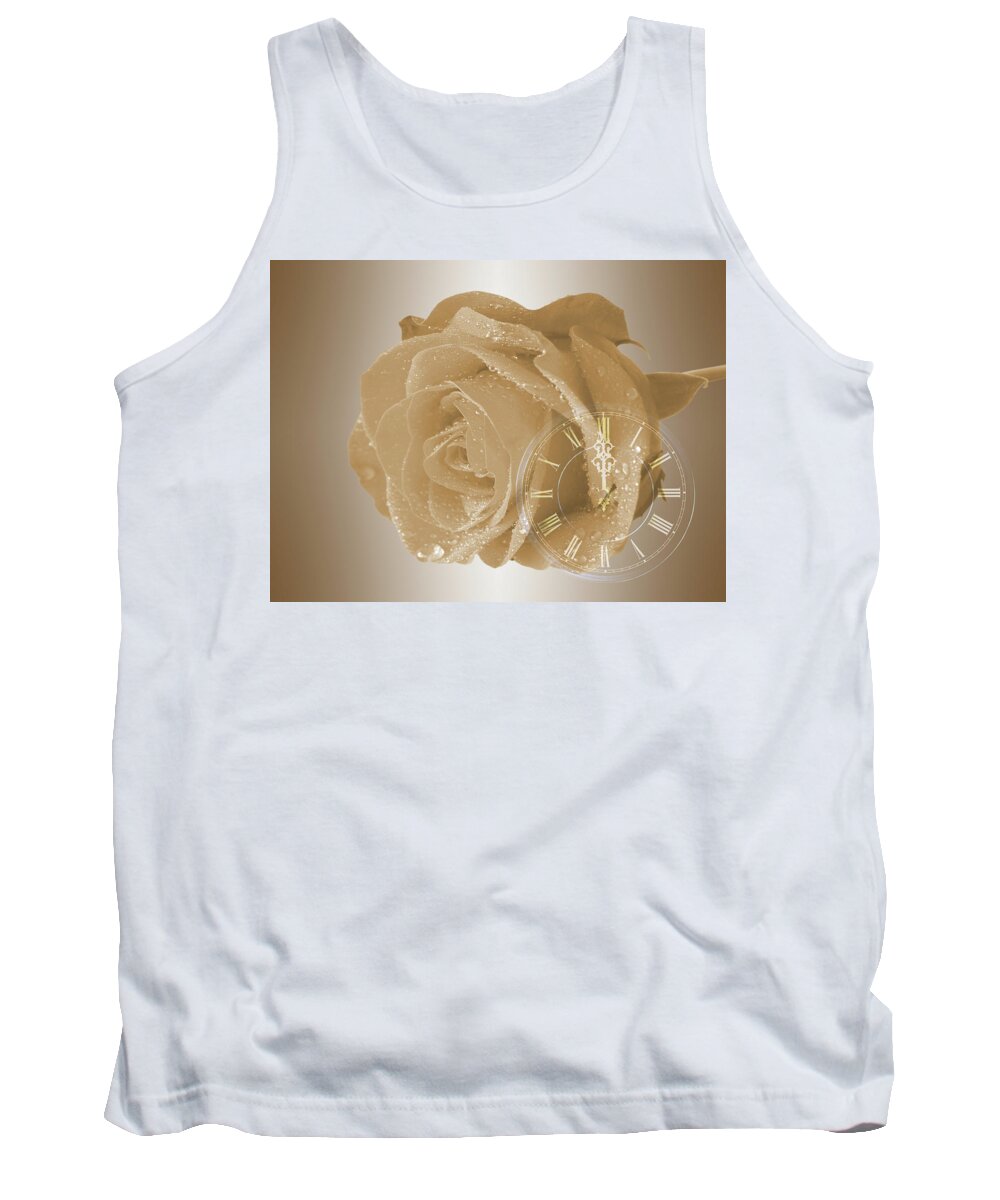 Rose Tank Top featuring the photograph Time For Vintage Romance by Gill Billington