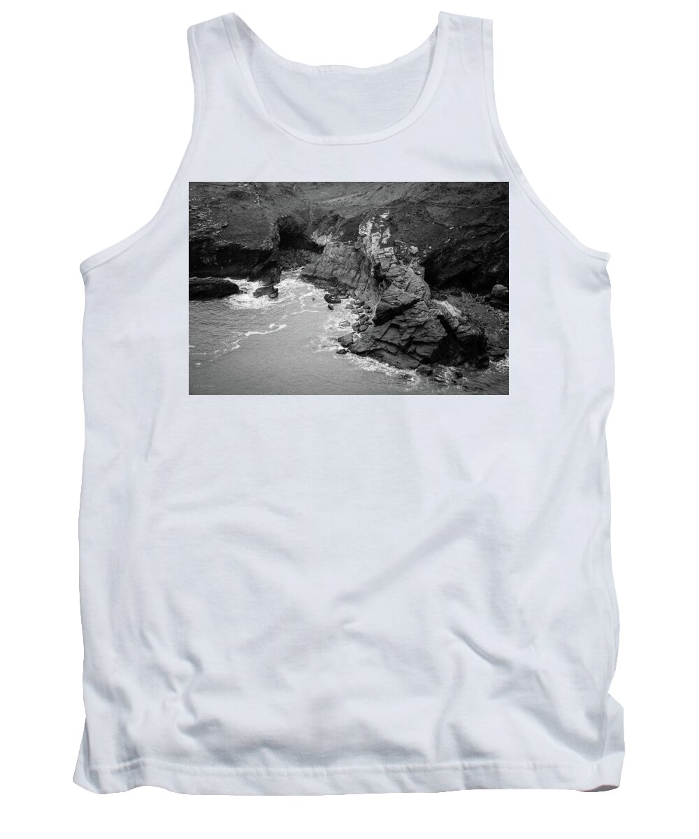 Tintagel Tank Top featuring the photograph Tintagel Rocks by Ross Henton