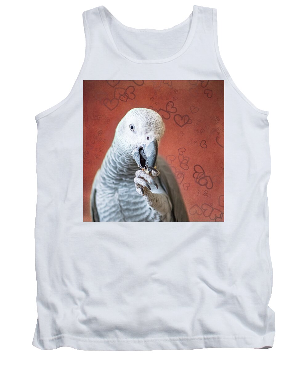 Love Tank Top featuring the photograph To Be Owned By a Grey Is To Know Love by Jennifer Grossnickle