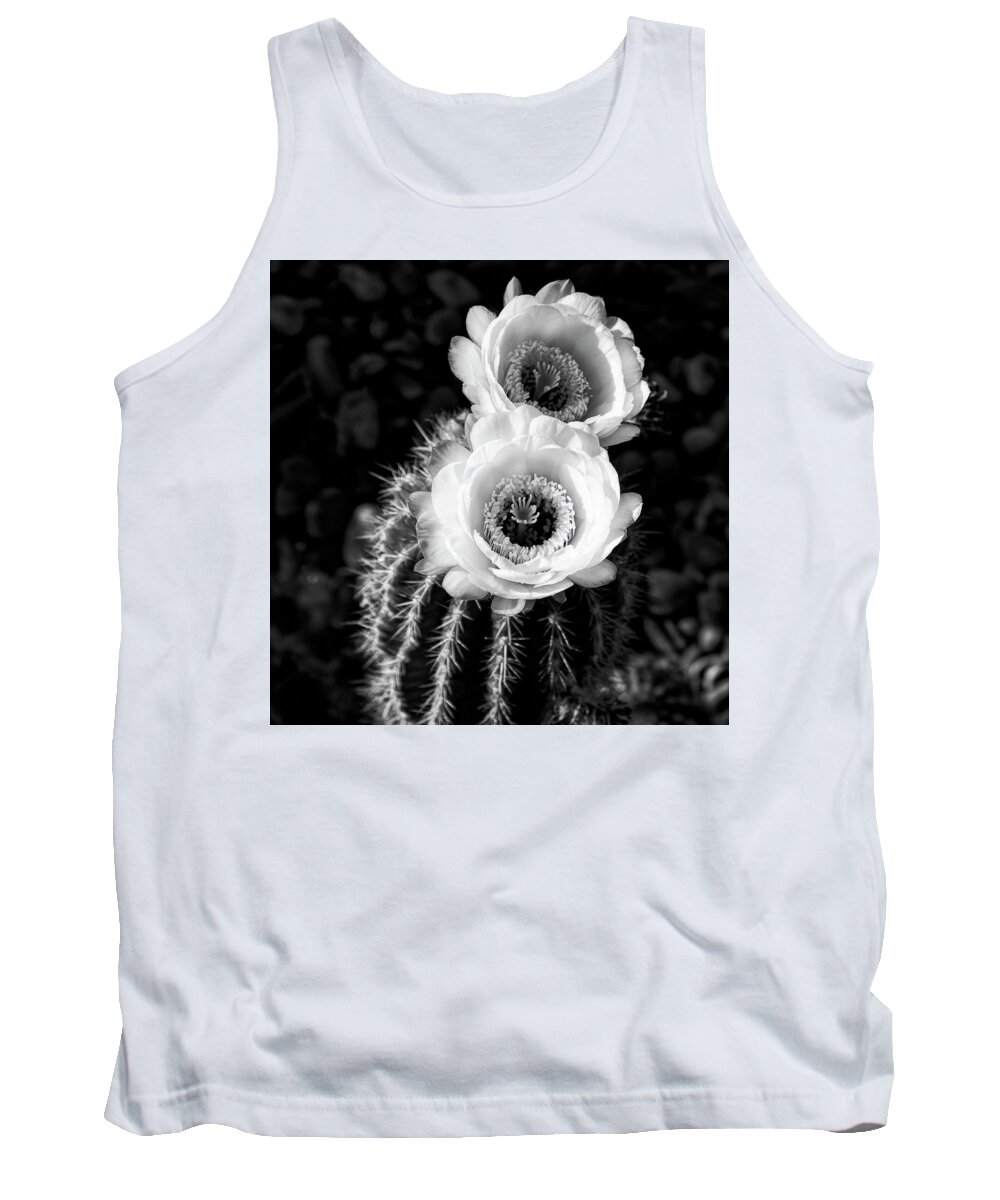 Torch Cactus Tank Top featuring the photograph Tourch Cactus Bloom by Sandra Selle Rodriguez
