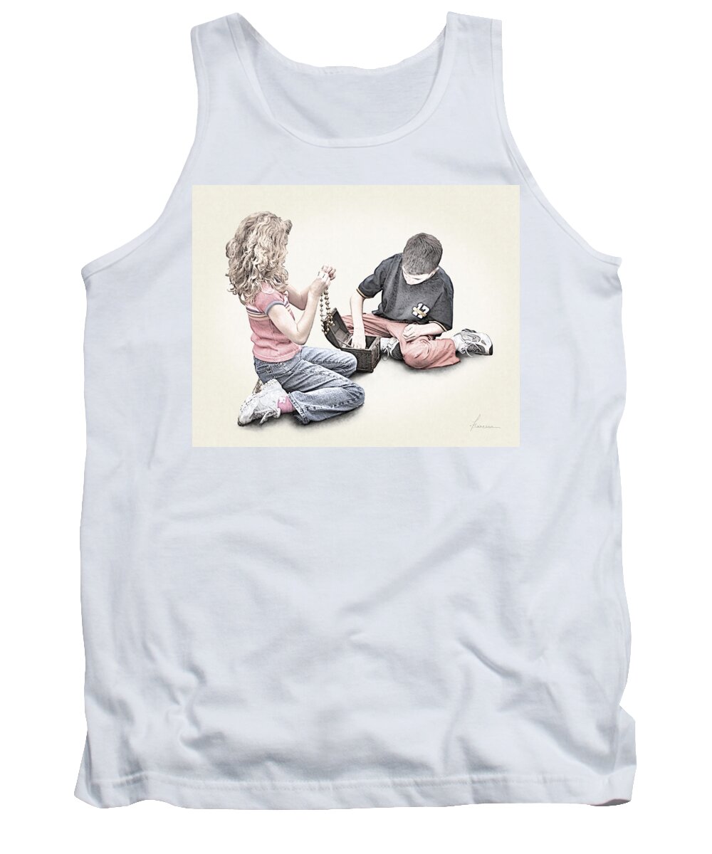 Children Tank Top featuring the digital art Treasure Chest by Frances Miller