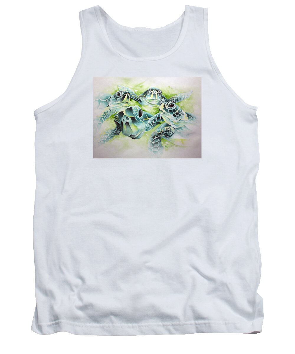 Turtle Soup Tank Top featuring the painting Turtle Soup by William Love