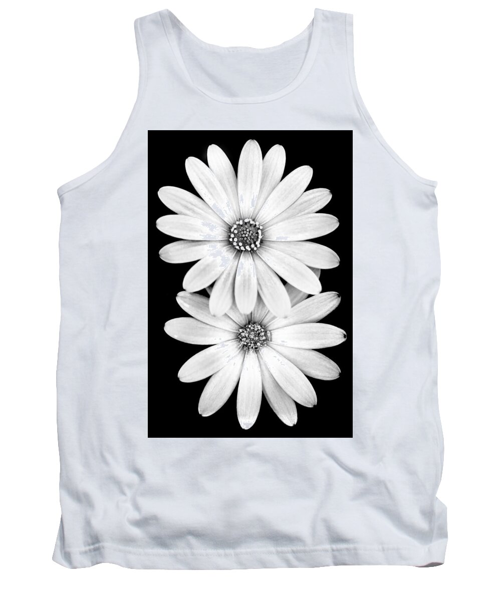 Black And White Spring Flowers Tank Top featuring the photograph Two Flowers by Az Jackson