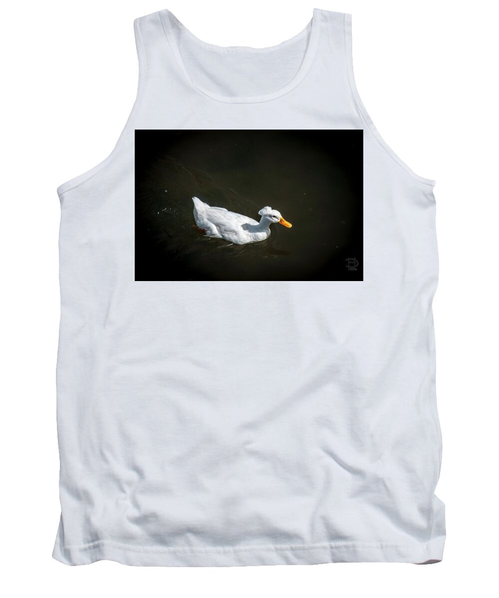 Crested Domestic Duck Tank Top featuring the photograph U Qwak Me Up by Daniel Hebard