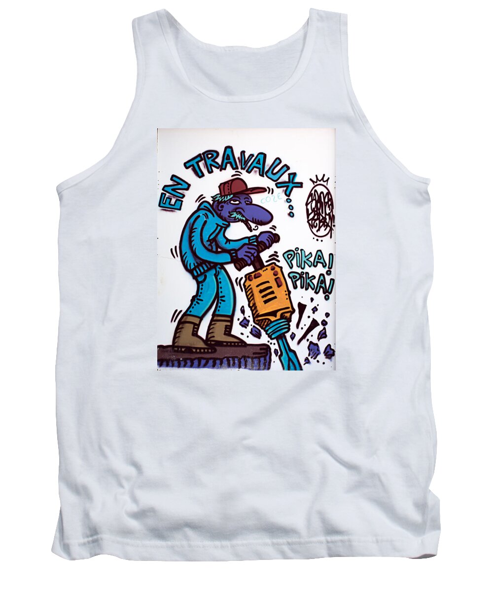 En Travaux Tank Top featuring the photograph Under Construction by Gary Karlsen