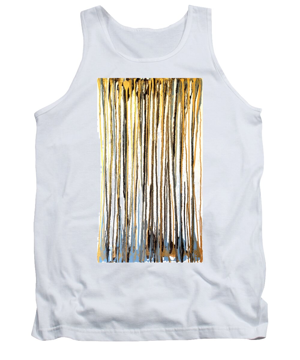 Blue Tank Top featuring the painting Untitled No. 7 by Julie Niemela