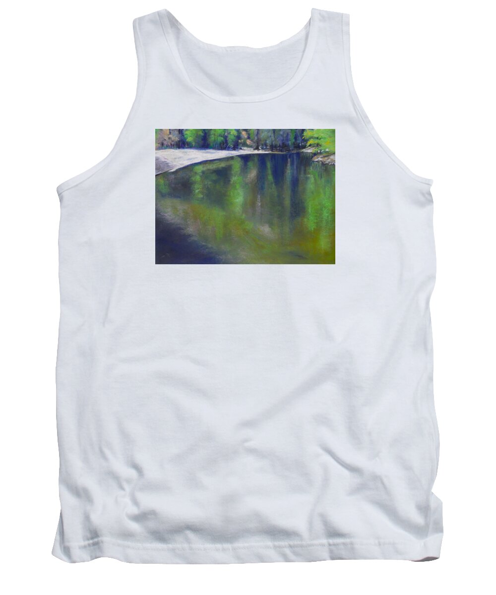 River Tank Top featuring the pastel Upriver View by Sandra Lee Scott