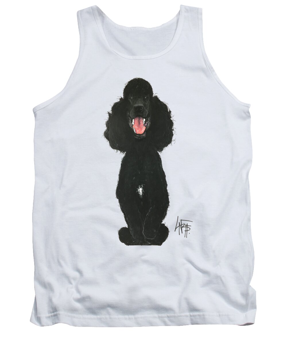 Pet Portrait Tank Top featuring the drawing Vance 3011 by Canine Caricatures By John LaFree