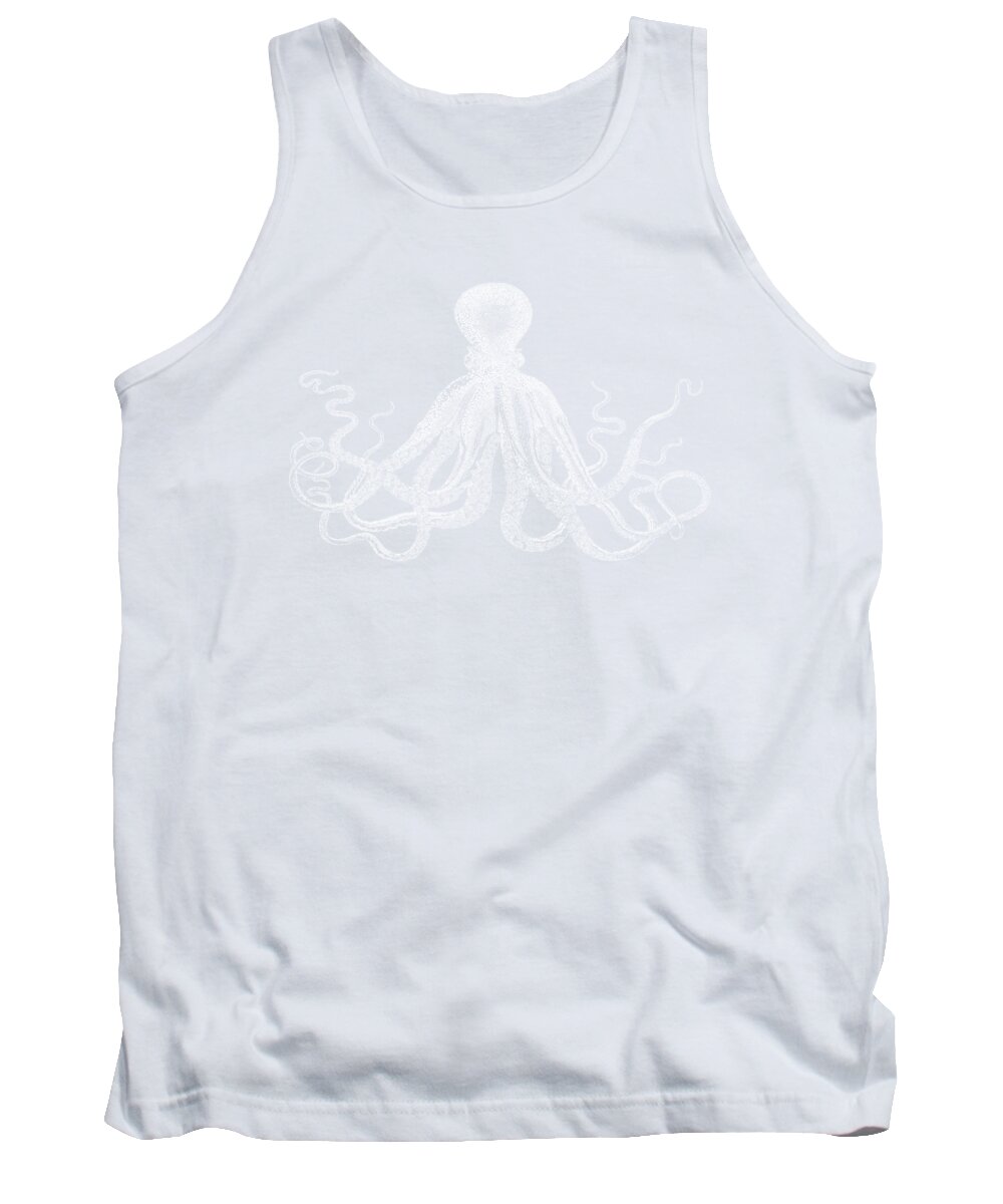 Octopus Tank Top featuring the digital art Vintage Octopus by Eclectic at Heart