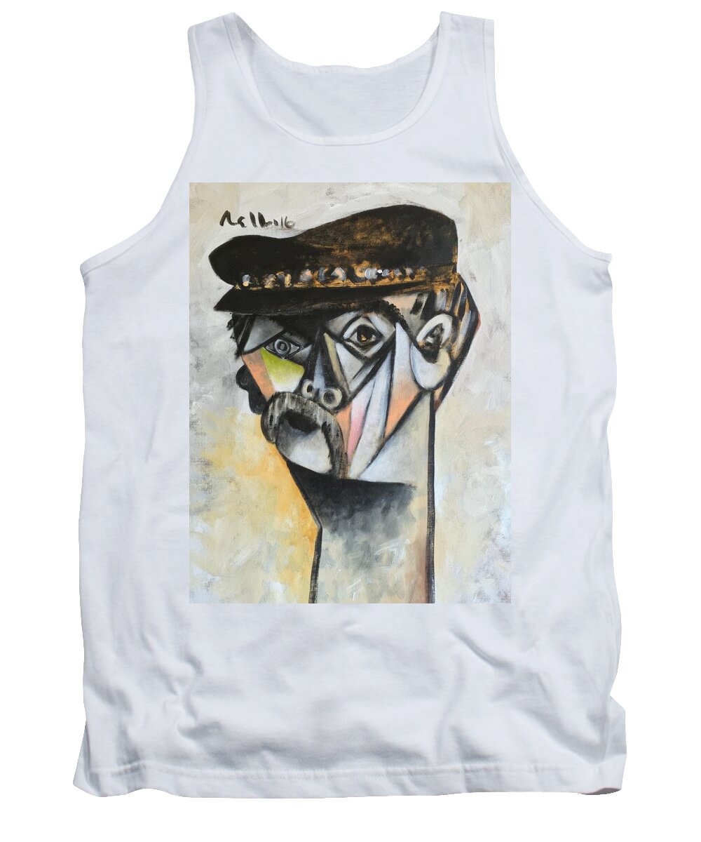  Abstract Tank Top featuring the painting VITAE The Old Man by Mark M Mellon