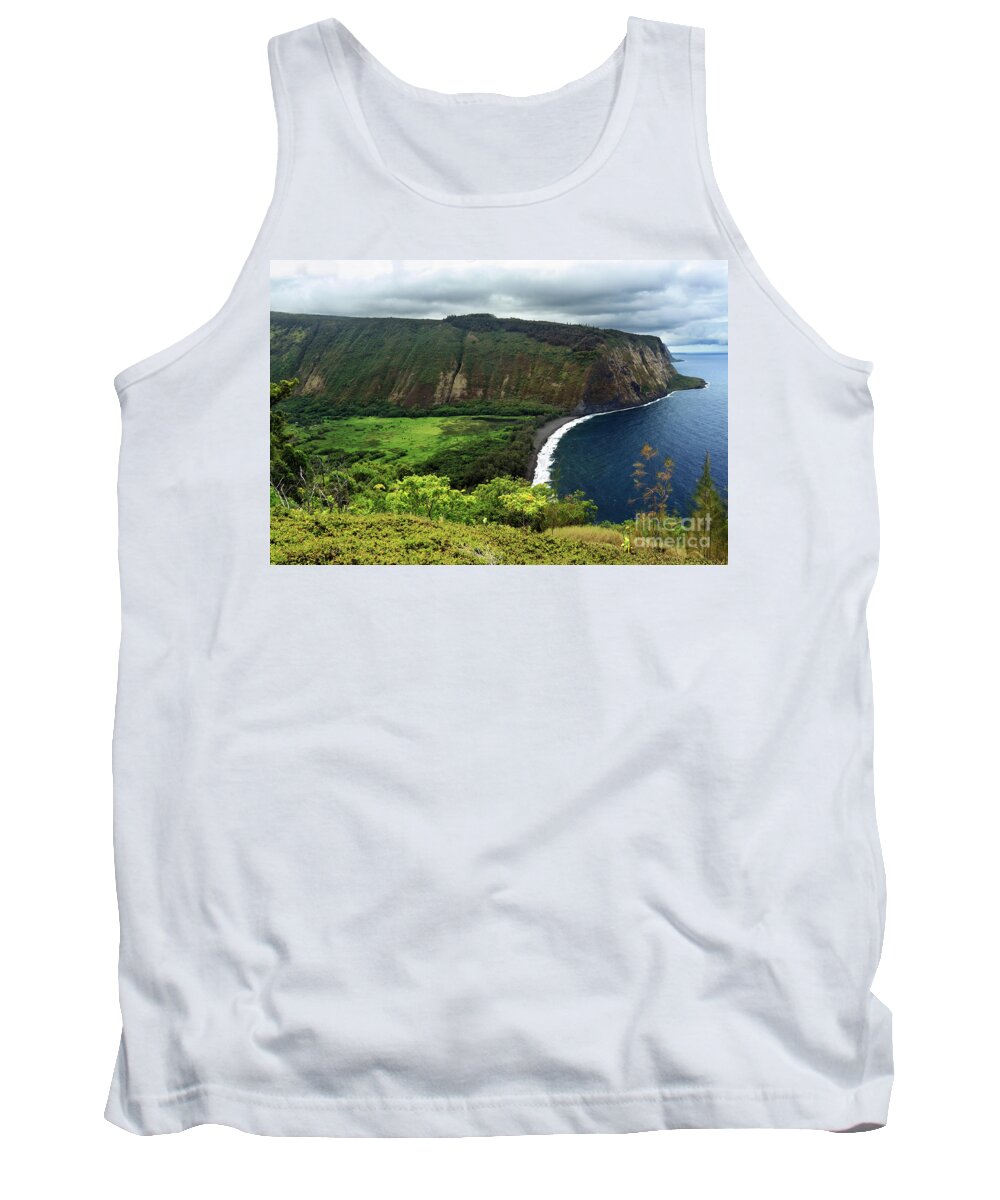 Cliff Tank Top featuring the photograph Waipio Valley by James Eddy