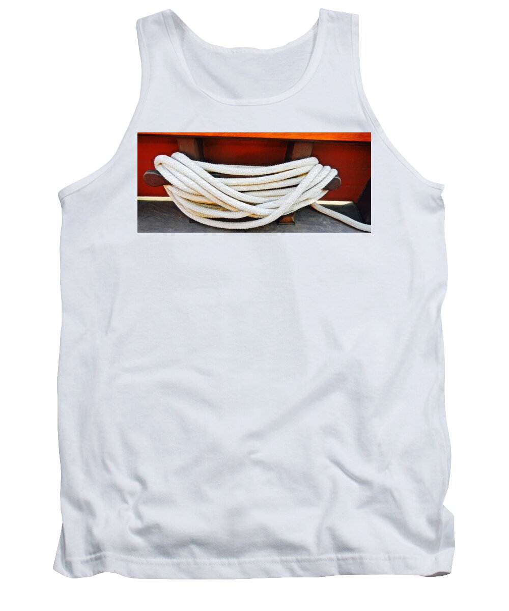Ship Tank Top featuring the photograph Waiting to leave again by Barbara Zahno
