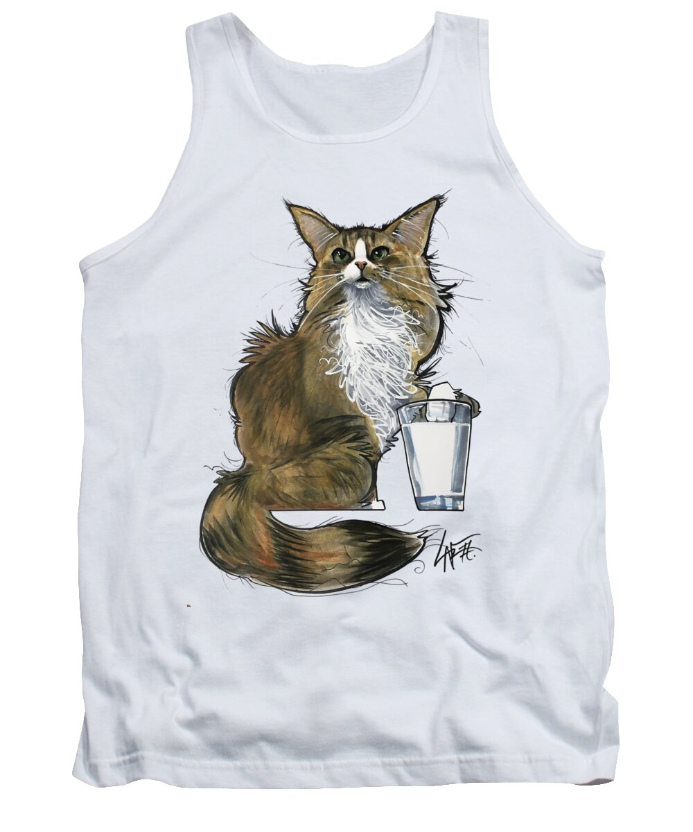 Cat Tank Top featuring the drawing Ward 3828 by Canine Caricatures By John LaFree