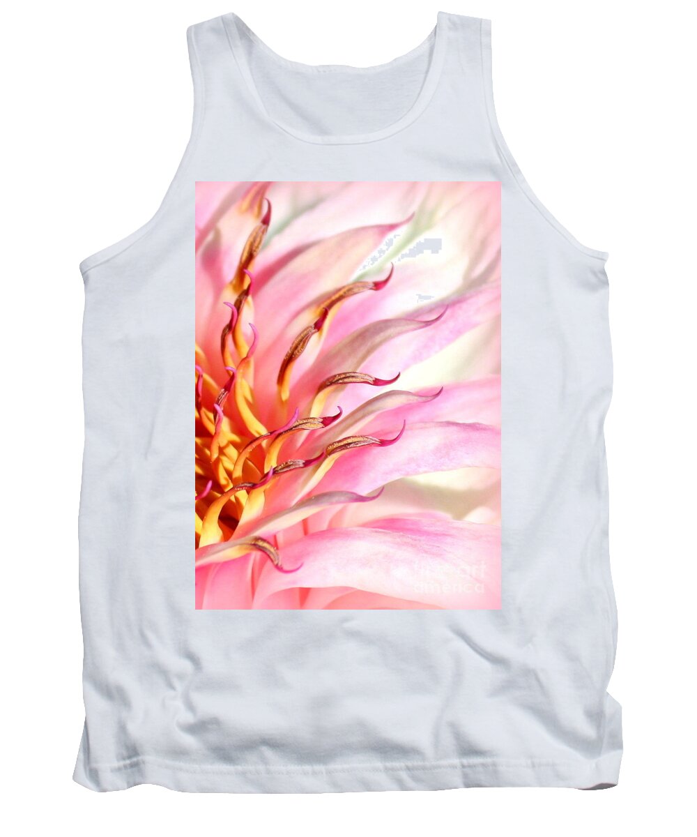 Macro Tank Top featuring the photograph Water Lily Macro by Carol Groenen