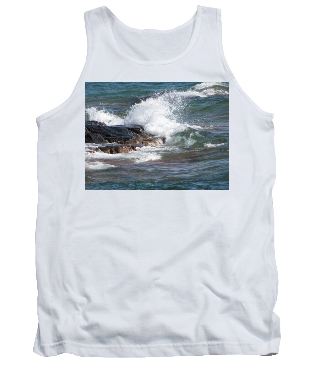 Wave Tank Top featuring the photograph Wave Length by Cheryl Charette