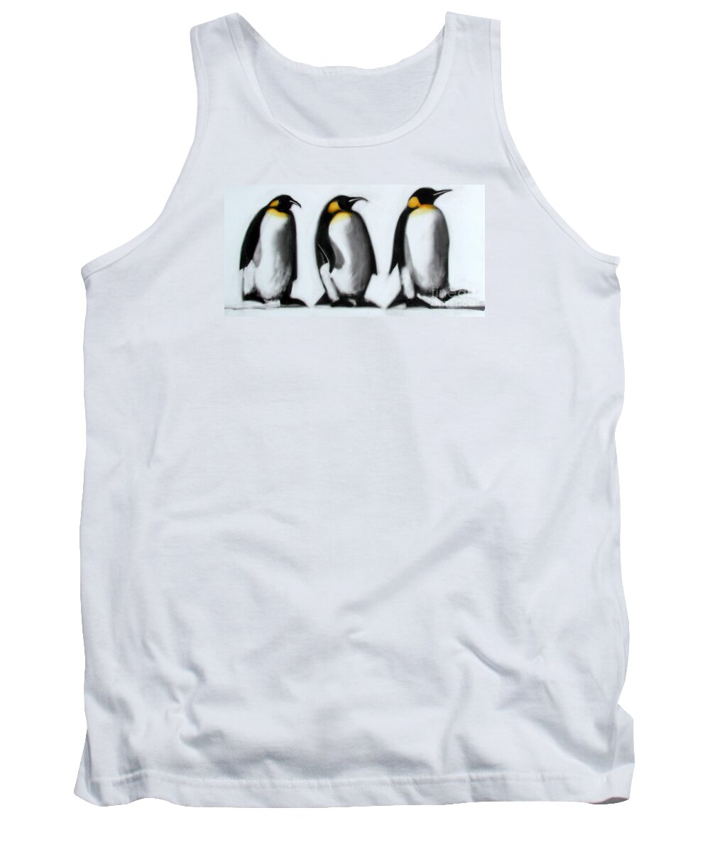 Penguins Tank Top featuring the painting We Three Kings by Paul Powis