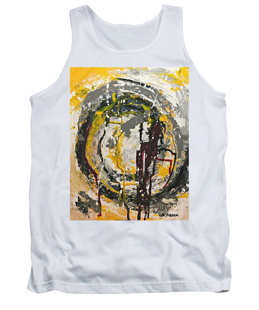 Abstract Tank Top featuring the painting Whirlwind by Mary Mirabal